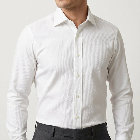[トーマス シルバー] ツイル-ホワイト #753 仕立て見本