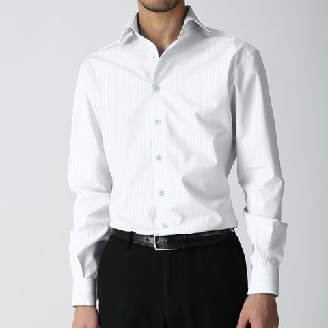 [アルビニ] シャドーヘリンボン-ホワイト #802 着用イメージ