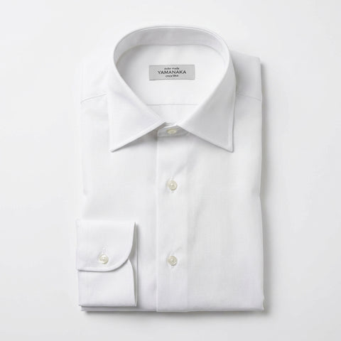 [カンクリーニ canclini] 綿57％麻43％ピンオックス・ホワイト 品番8119 仕立て見本